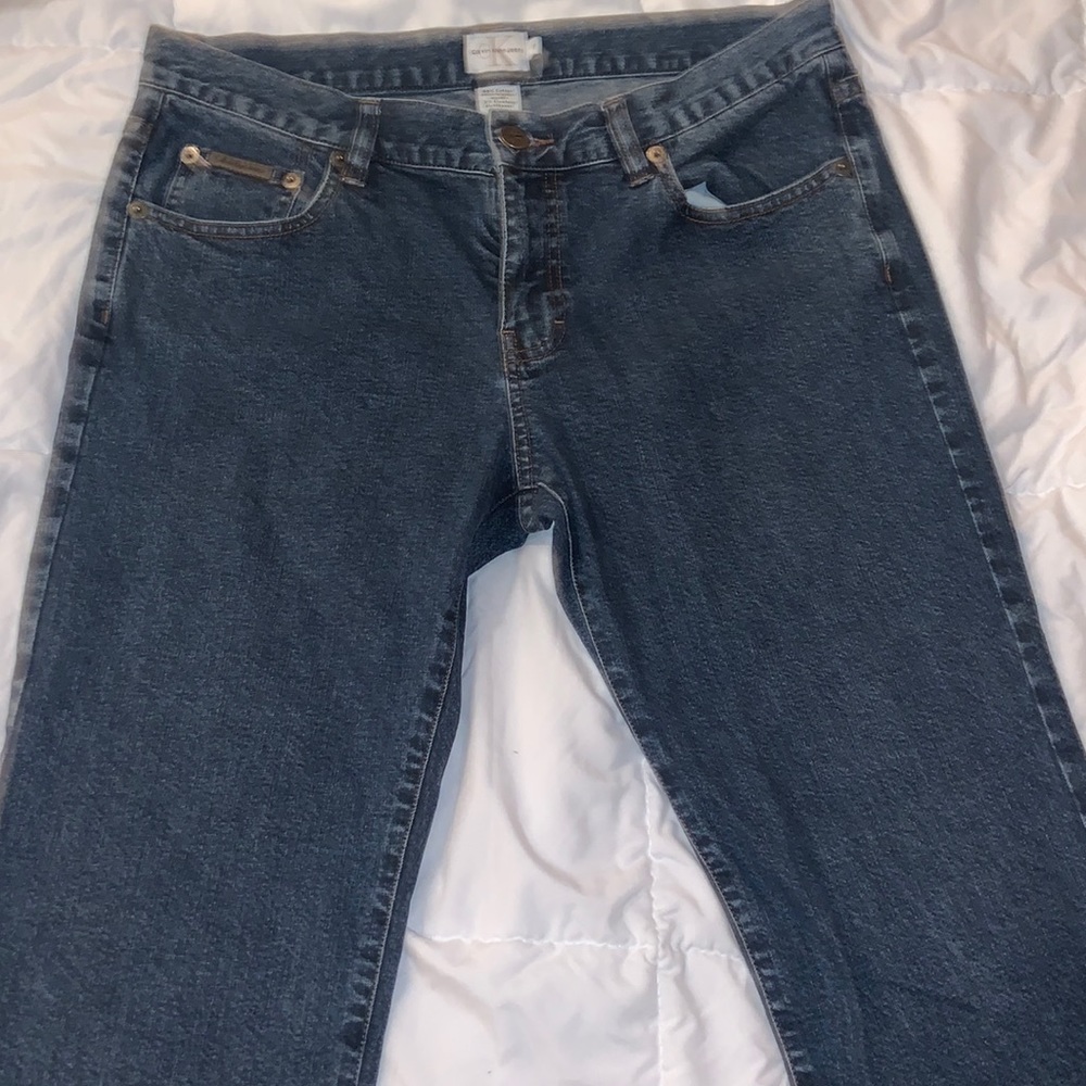 Dark wash denim